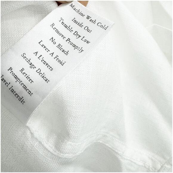 Frank & Eileen - Eileen Relaxed Button Up in White Linen Size XXS NWOT - Picture 9 of 12